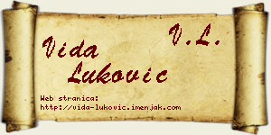 Vida Luković vizit kartica